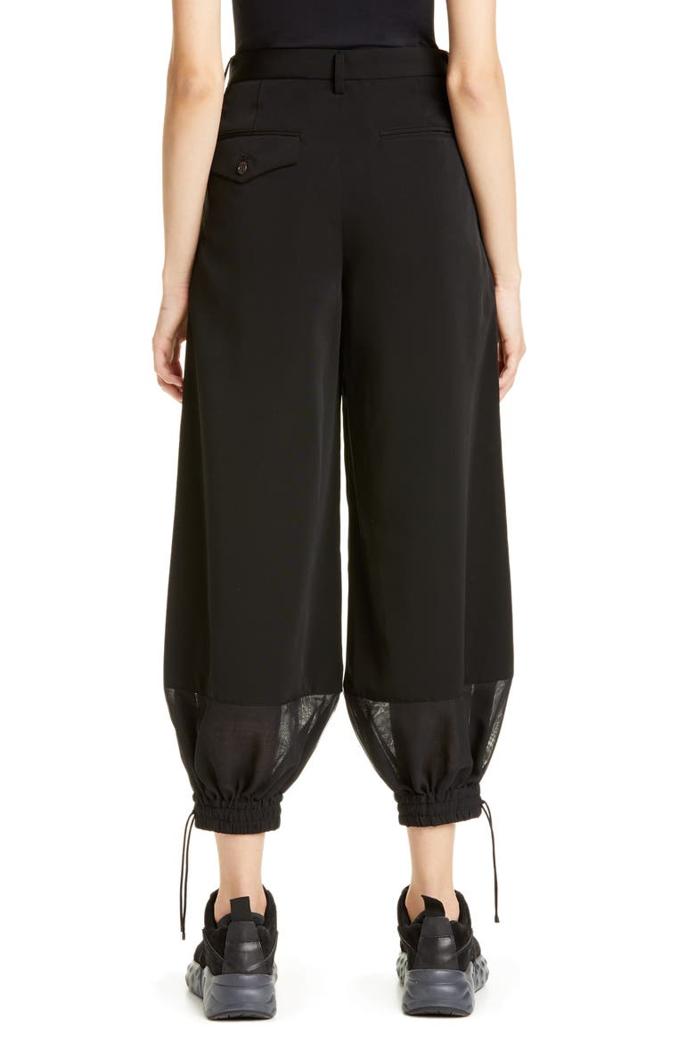 Cinch Cuff Full Leg Pants, Alternate, color, BLACK