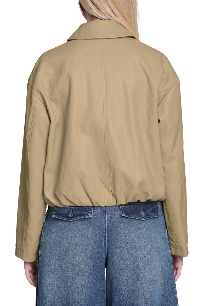 Faux-Ever Leather™ Minimalist Bomber Jacket, Alternate, color, OCHRE
