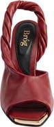 Bróg Orla Twisted Strap Slingback Cone Heel Merlot