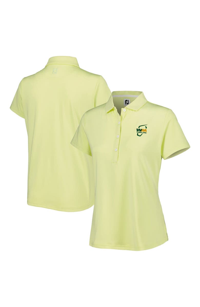 FOOTJOY Women's FootJoy Yellow WM Phoenix Open Golf Polo, Main, color, Yellow