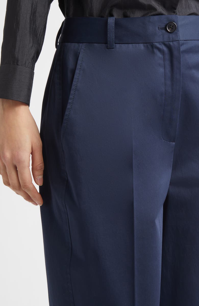 PARTOW Astor Cotton Stretch Twill Tapered Leg Pants, Alternate, color, Navy