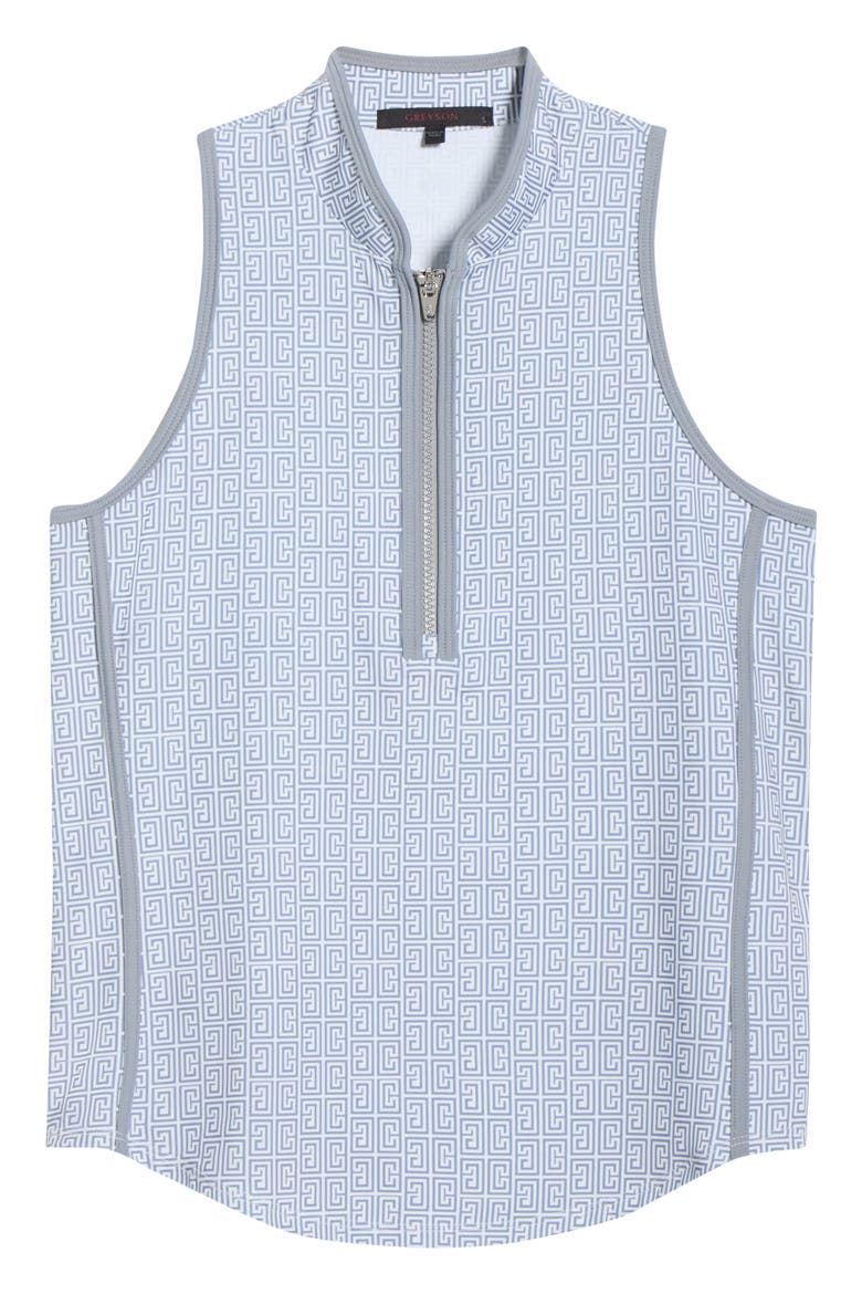 Pathfinder Vest Sleeveless Half Zip Golf Top, Alternate, color, BLUESTONE