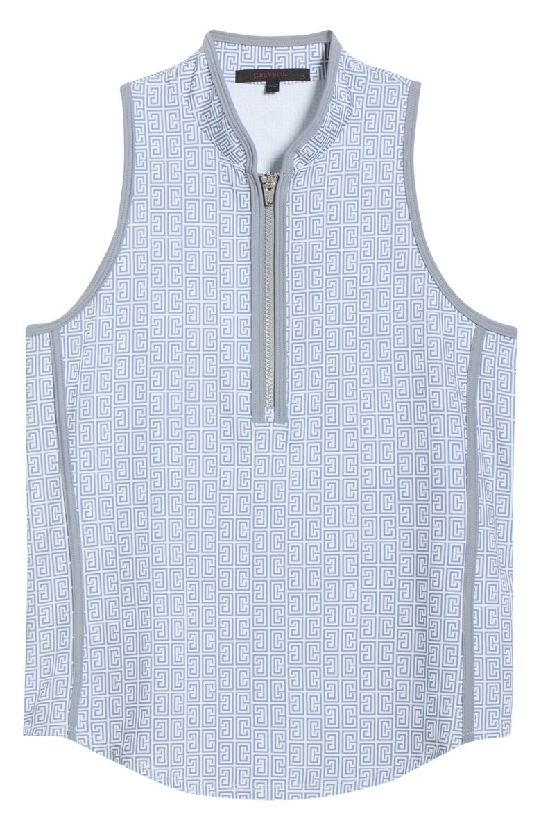 Greyson Pathfinder Vest Sleeveless Half Zip Golf Top, Alternate, color, Bluestone