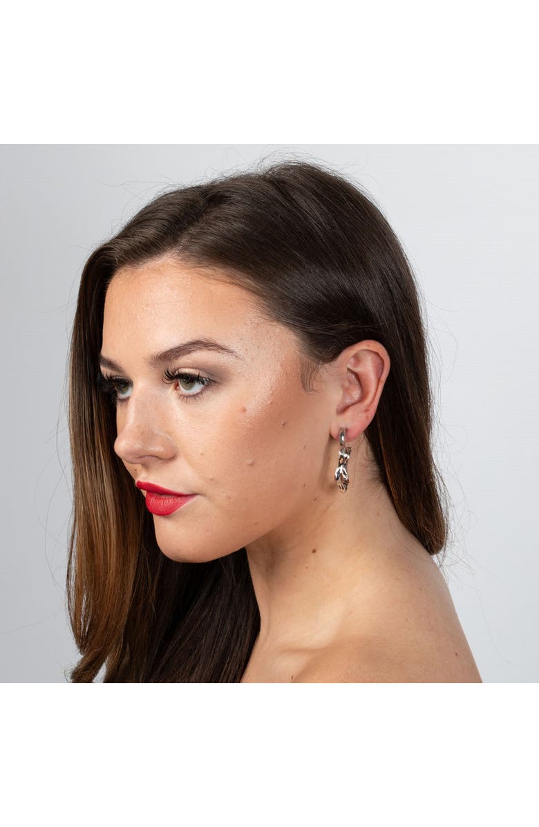 Lucy Quartermaine Splash Wave Hoops, Alternate, color, Sterling Silver