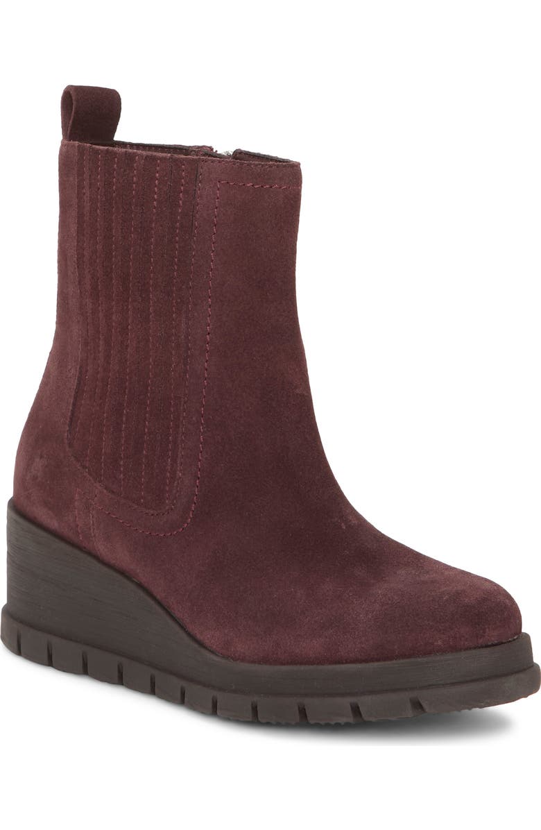 Lucky Brand Sondruh Platform Wedge Bootie, Main, color, Winter Cherry