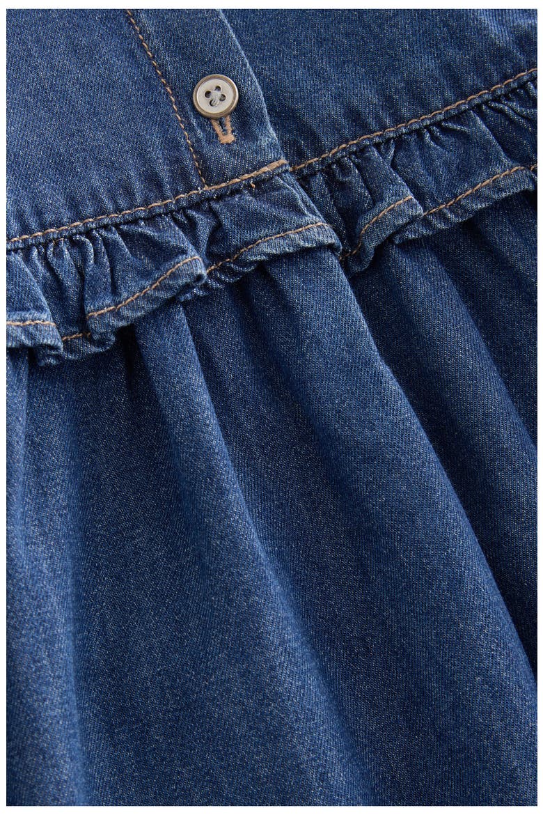 Kids' Denim Frill Dress, Alternate, color, BLUE