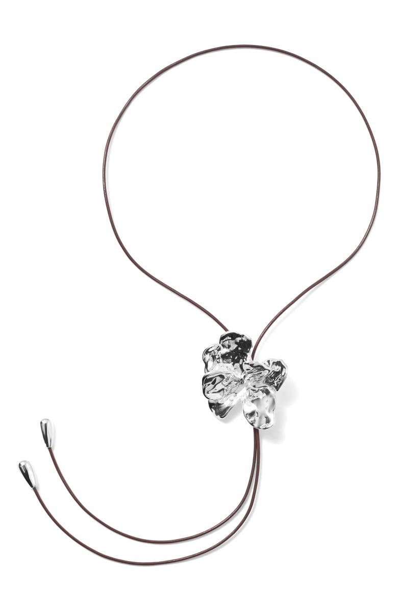 & Other Stories Flower Bolo Necklace, Alternate, color, 