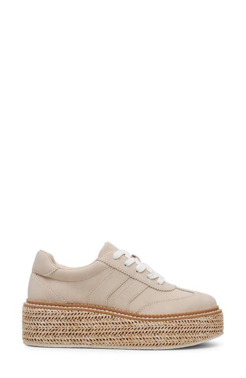 Dolce Vita Dv By Barkley Platform Woven Espadrille Sneaker In Dune