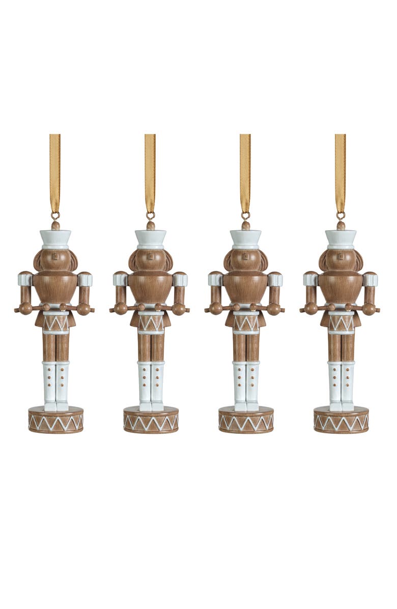 Zodax Gelsey Set of 4 Nutcracker Ornaments, Main, color, Brown