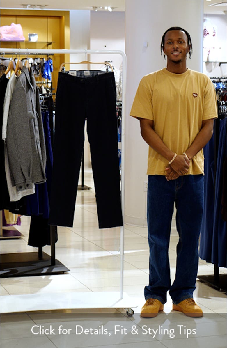 Fabio Flat Front Cotton Blend Pants, sales video thumbnail