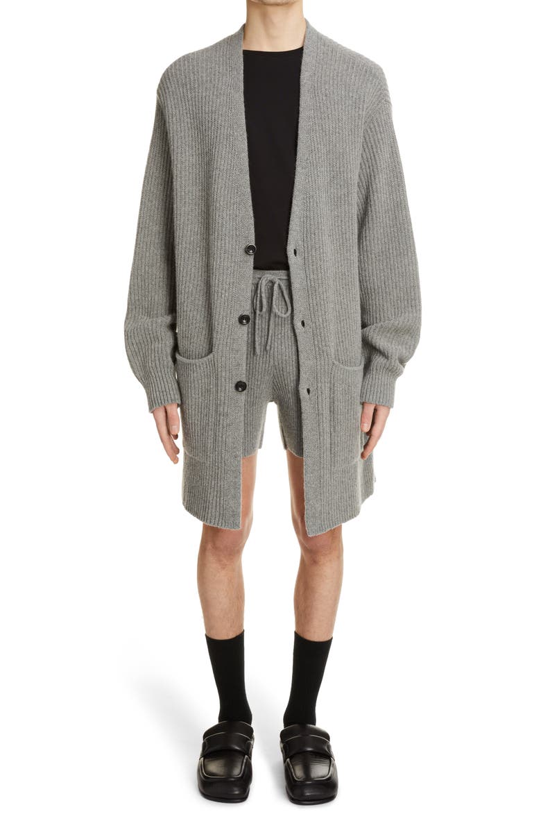 Dries Van Noten Timo Rib Oversize Alpaca & Wool Blend Cardigan, Alternate, color,