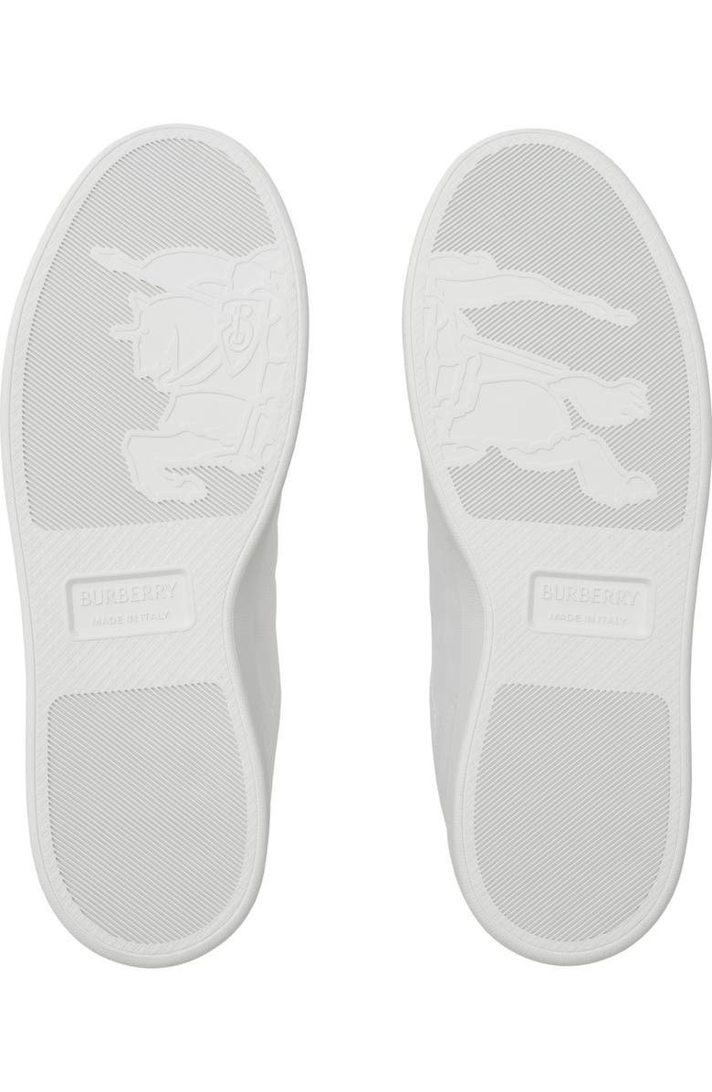 Burberry Embossed Check Leather Set Sneakers, Alternate, color, Porcelain White