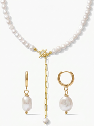Joey Baby Morgan Pearl Necklace & Pete Drop Earring Gift Set