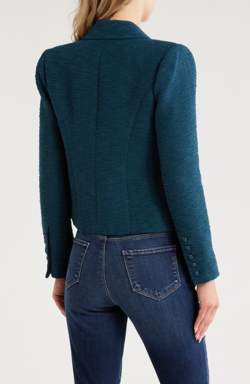 L Agence Brooke Double-breasted Crop Blazer In Blue