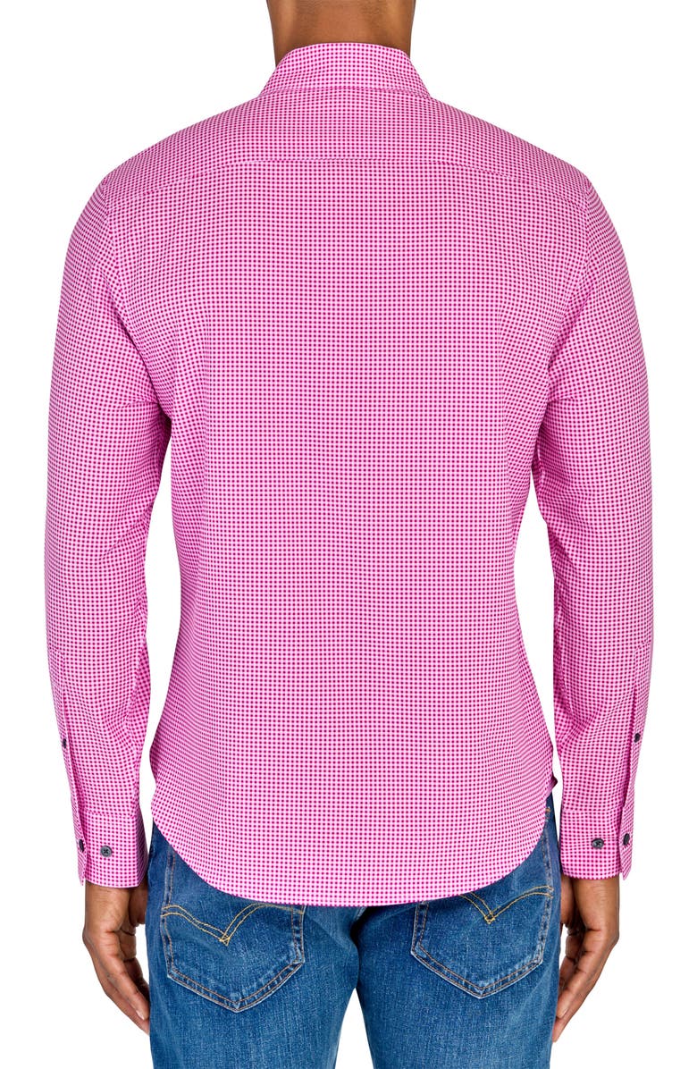 CONSTRUCT Gingham Long Sleeve Button Front Shirt, Alternate, color, Pink