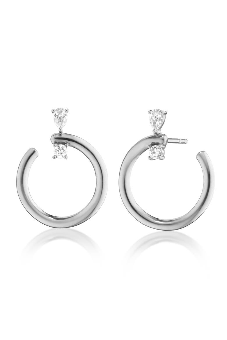 Medium Galaxy Wrap Hoop Earrings, Main, color, SILVER