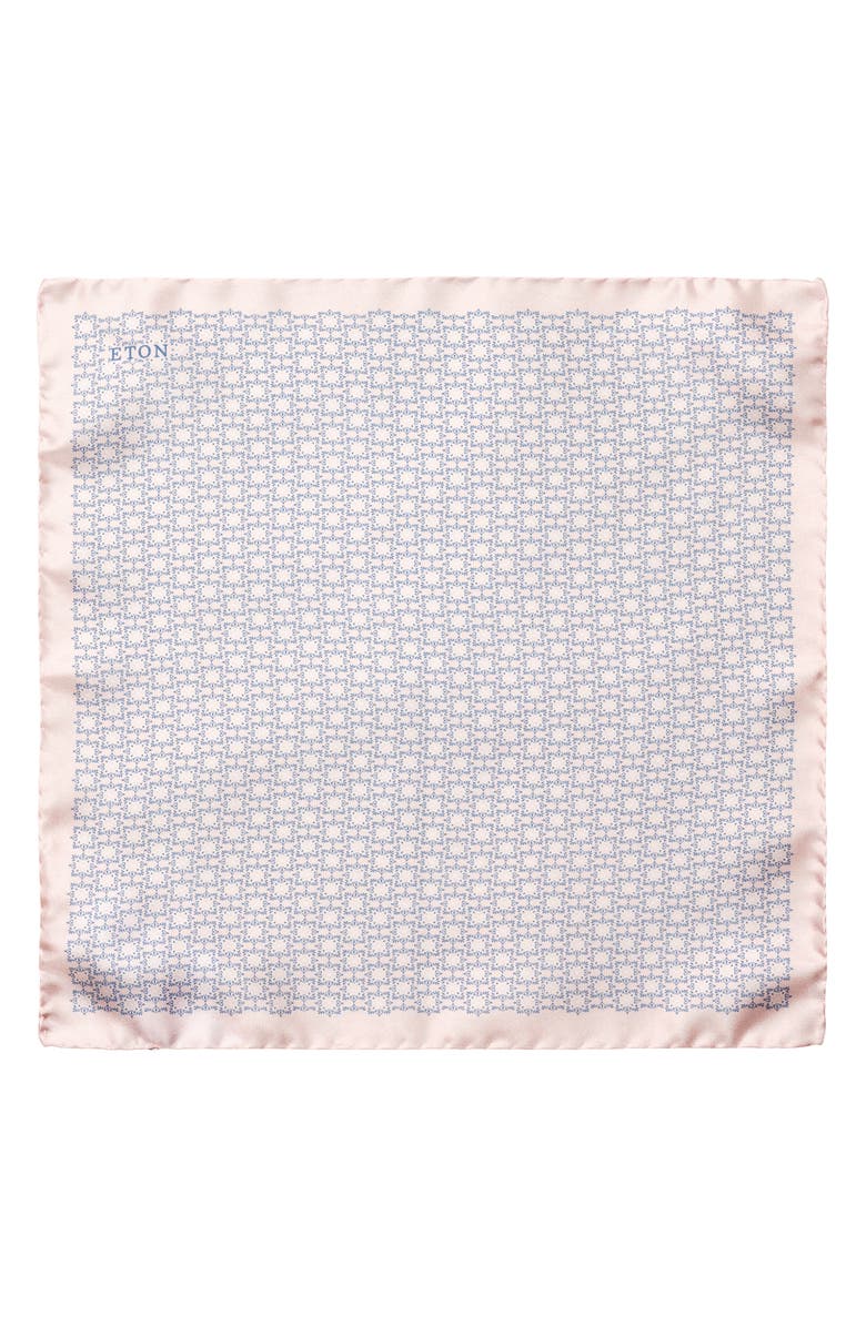 Eton Geometric Silk Pocket Square, Alternate, color, 