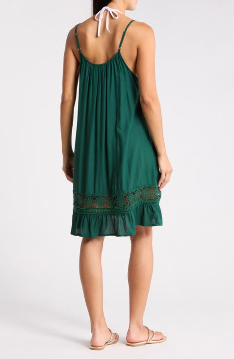 Open Knit Inset Minidress
