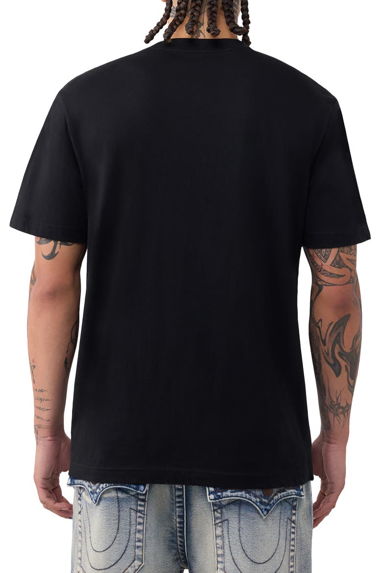 Buddha Letters Graphic T-Shirt, Alternate, color, JET BLACK