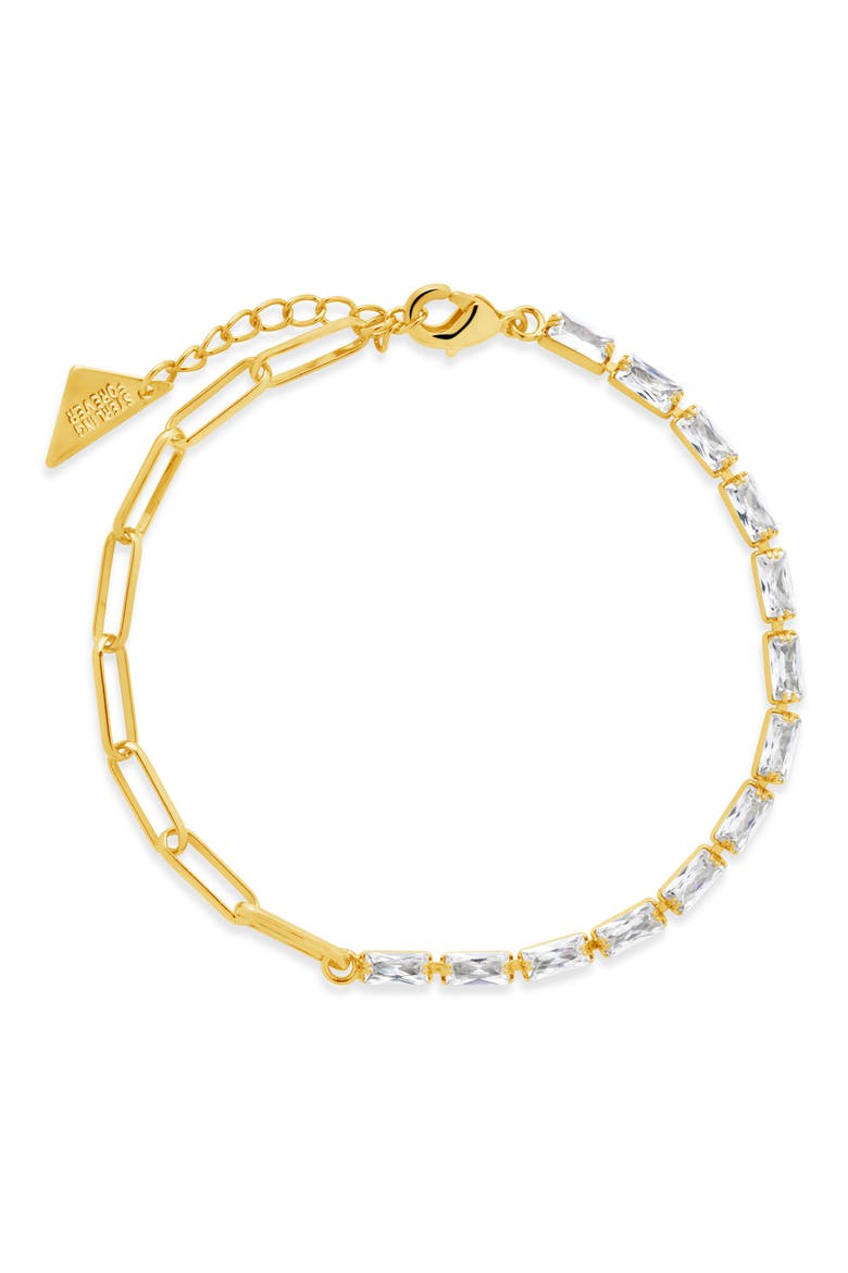 Hunter Cubic Zirconia Tennis Bracelet, Alternate, color, GOLD