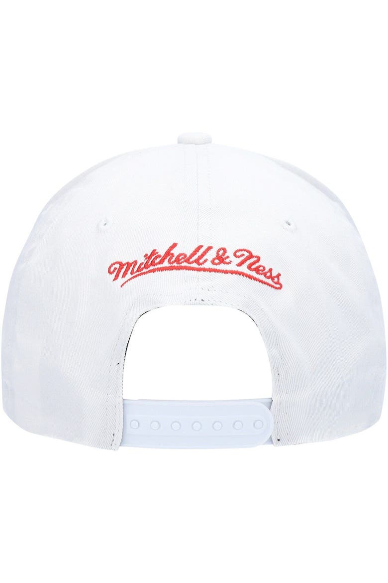 Men's Mitchell & Ness White/Purple Los Angeles Lakers Hardwood Classics 1985 NBA World Champions Snapback Hat, Alternate, color, White