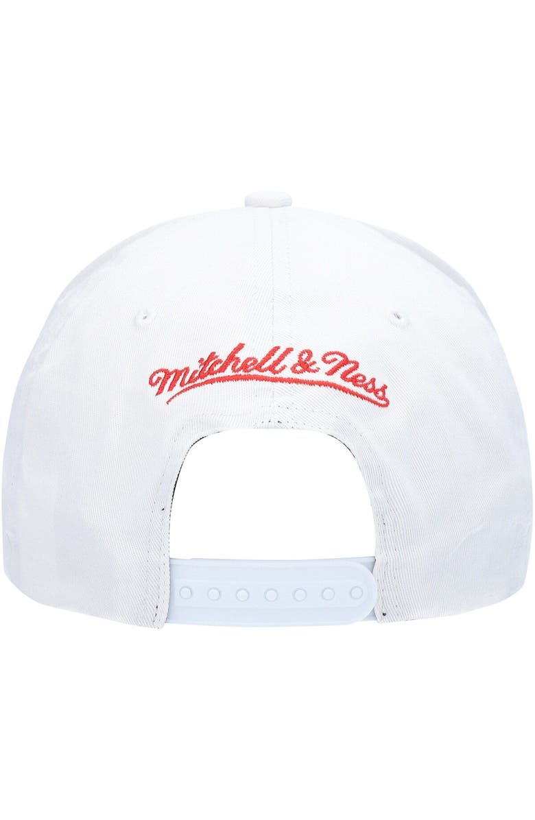 Mitchell & Ness Men's Mitchell & Ness White/Purple Los Angeles Lakers Hardwood Classics 1985 NBA World Champions Snapback Hat, Alternate, color,