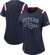 Nike Women's Nike College Navy Tennessee Titans Historic Slub Fashion T-Shirt