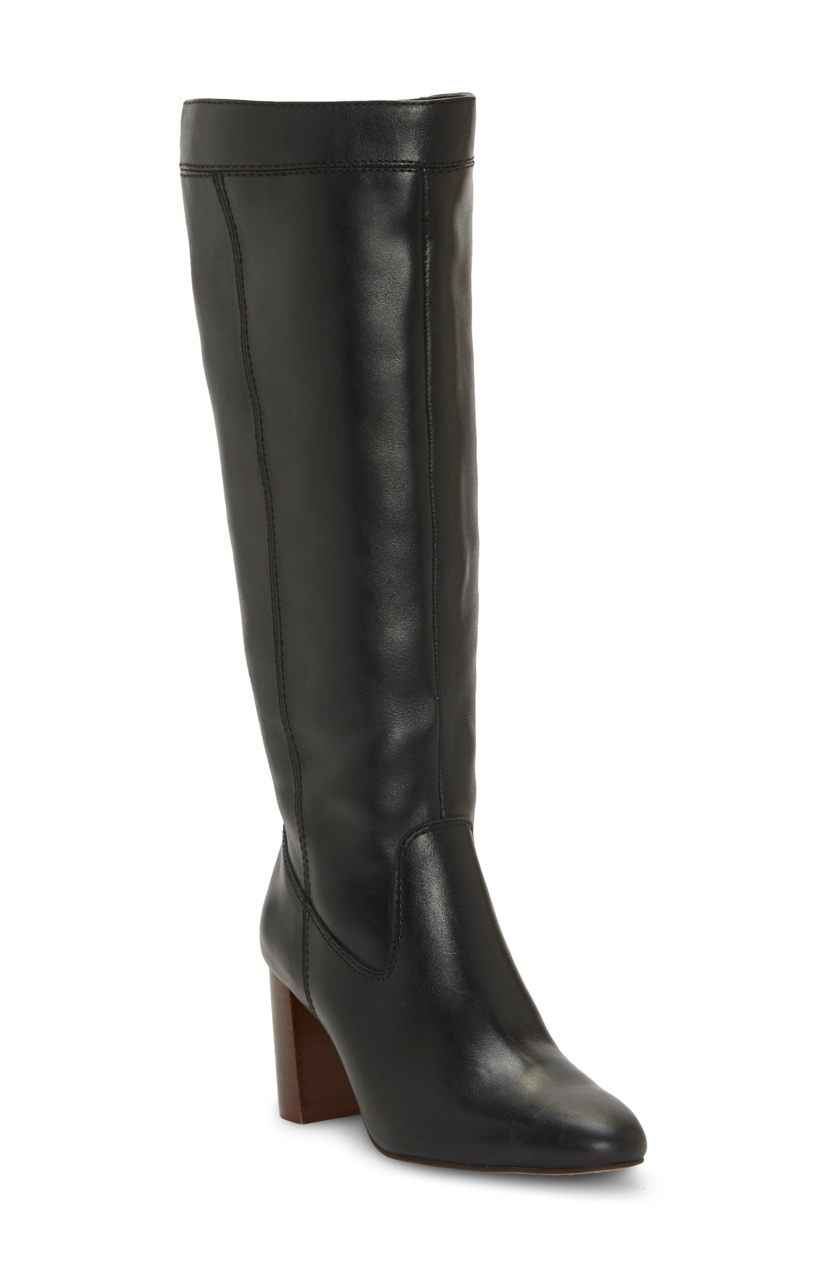Caseyl Knee High Boot, Main, color, BLACK