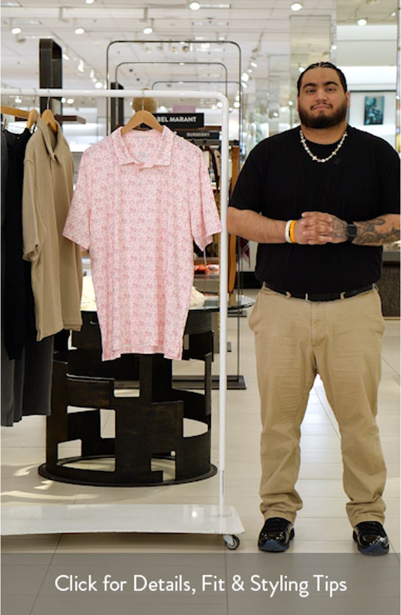 Sunday Floral Performance Golf Polo, sales video thumbnail