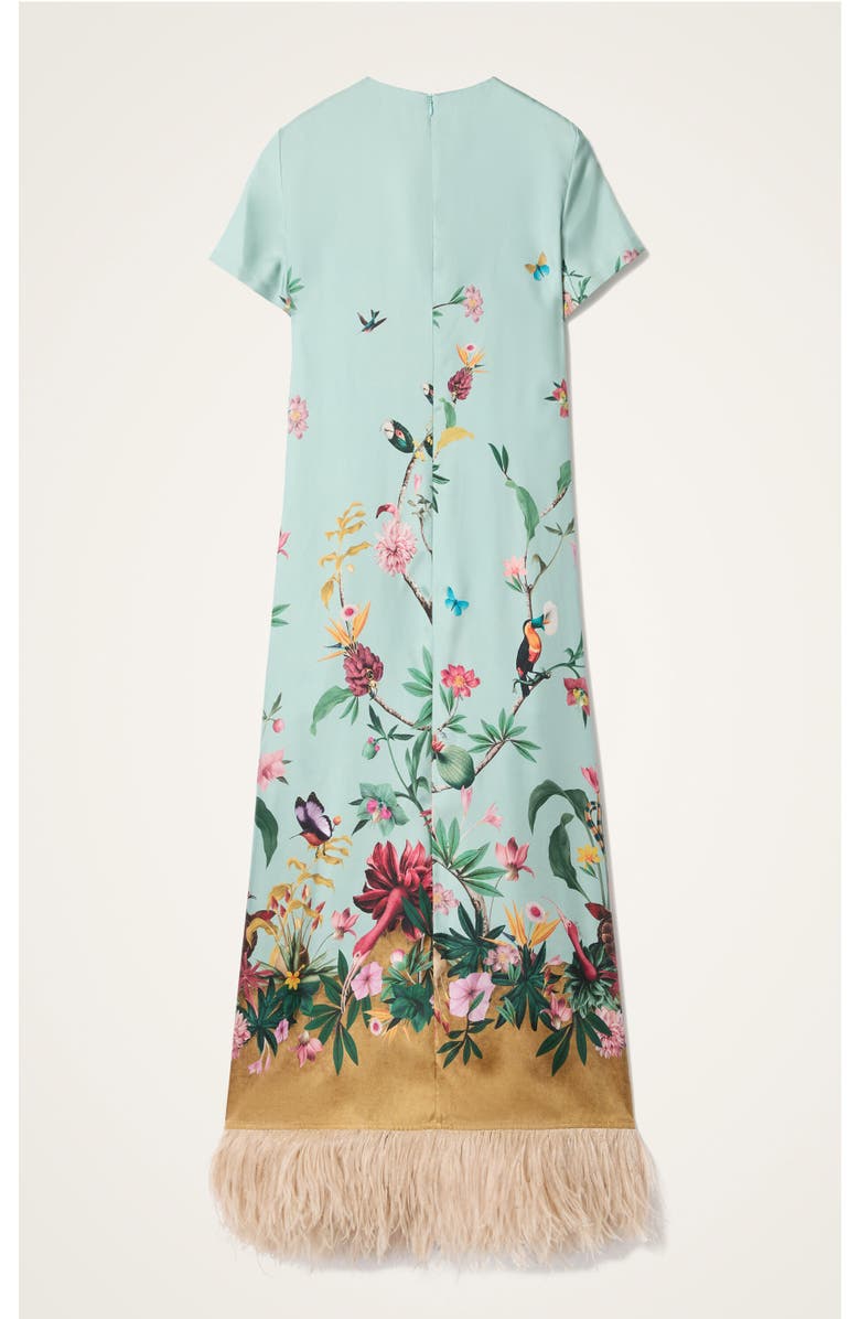 La DoubleJ Swing Dress With Feathers, Alternate, color, Zooflora Panel Light Blue