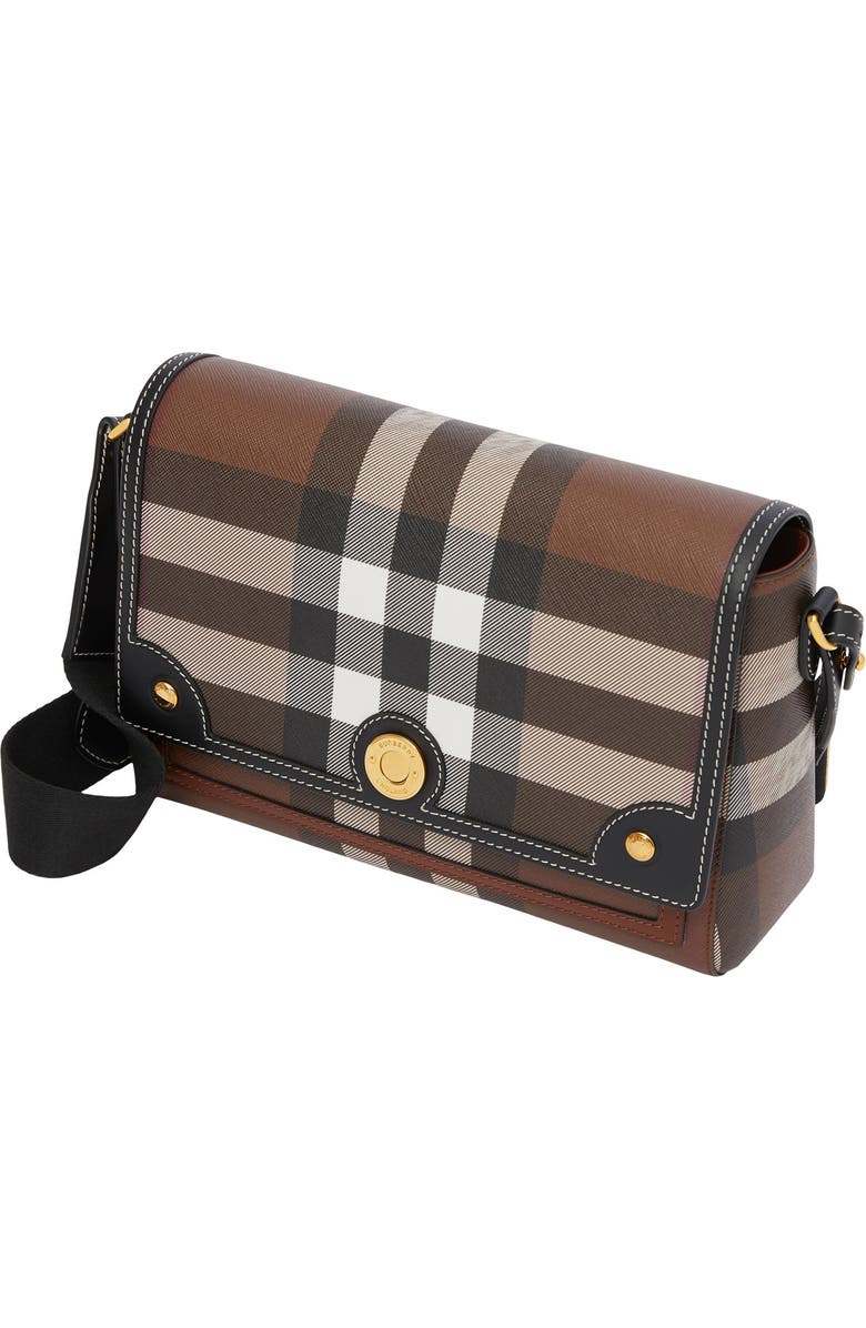 Burberry Medium Note Check & Leather Crossbody Bag, Alternate, color,