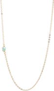 Nashelle Semiprecious Stone Station Chain Necklace