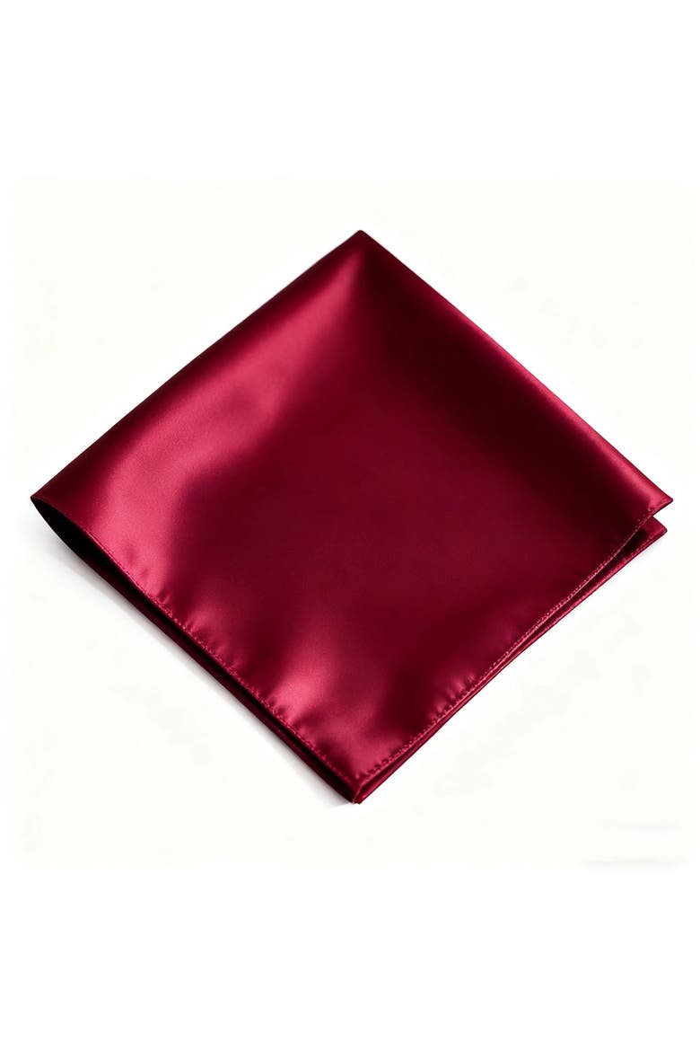 Pure Silk Solid Color Square Scarf, Main, color, DarkRed