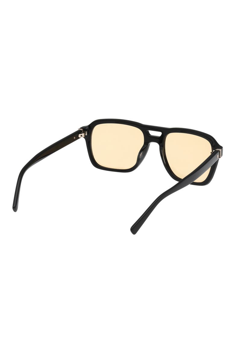 55mm Navigator Sunglasses, Alternate, color, SHINY BLACK / BROWN