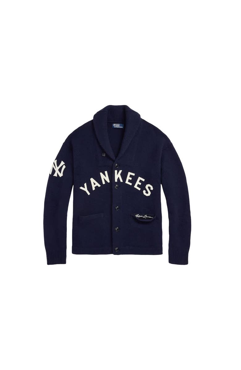Polo Ralph Lauren Men's Polo Ralph Lauren  Navy New York Yankees Button-Up Cardigan, Alternate, color, 