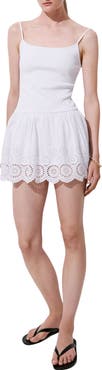 MANGO Mixed Media Broderie Anglaise Minidress