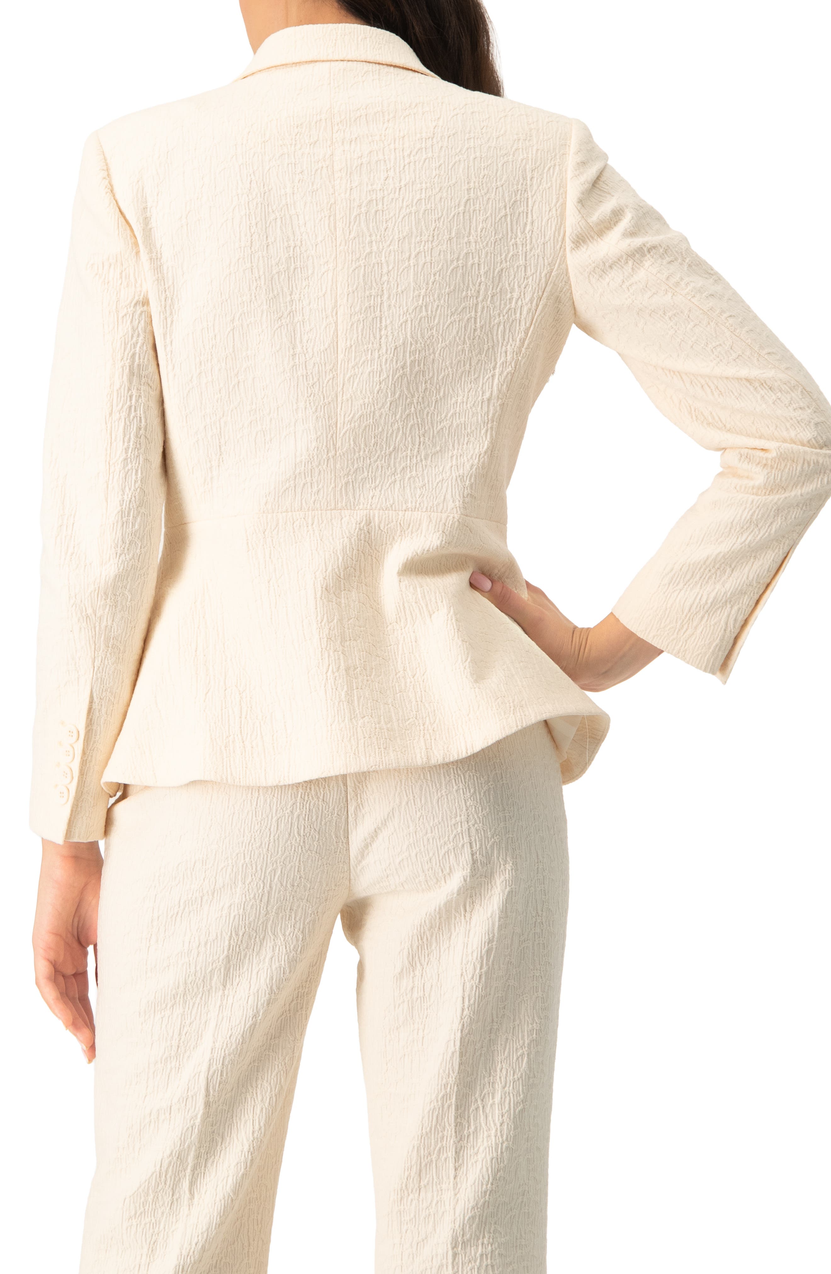 Single-Breasted Textured Tailored Blazer - image 2