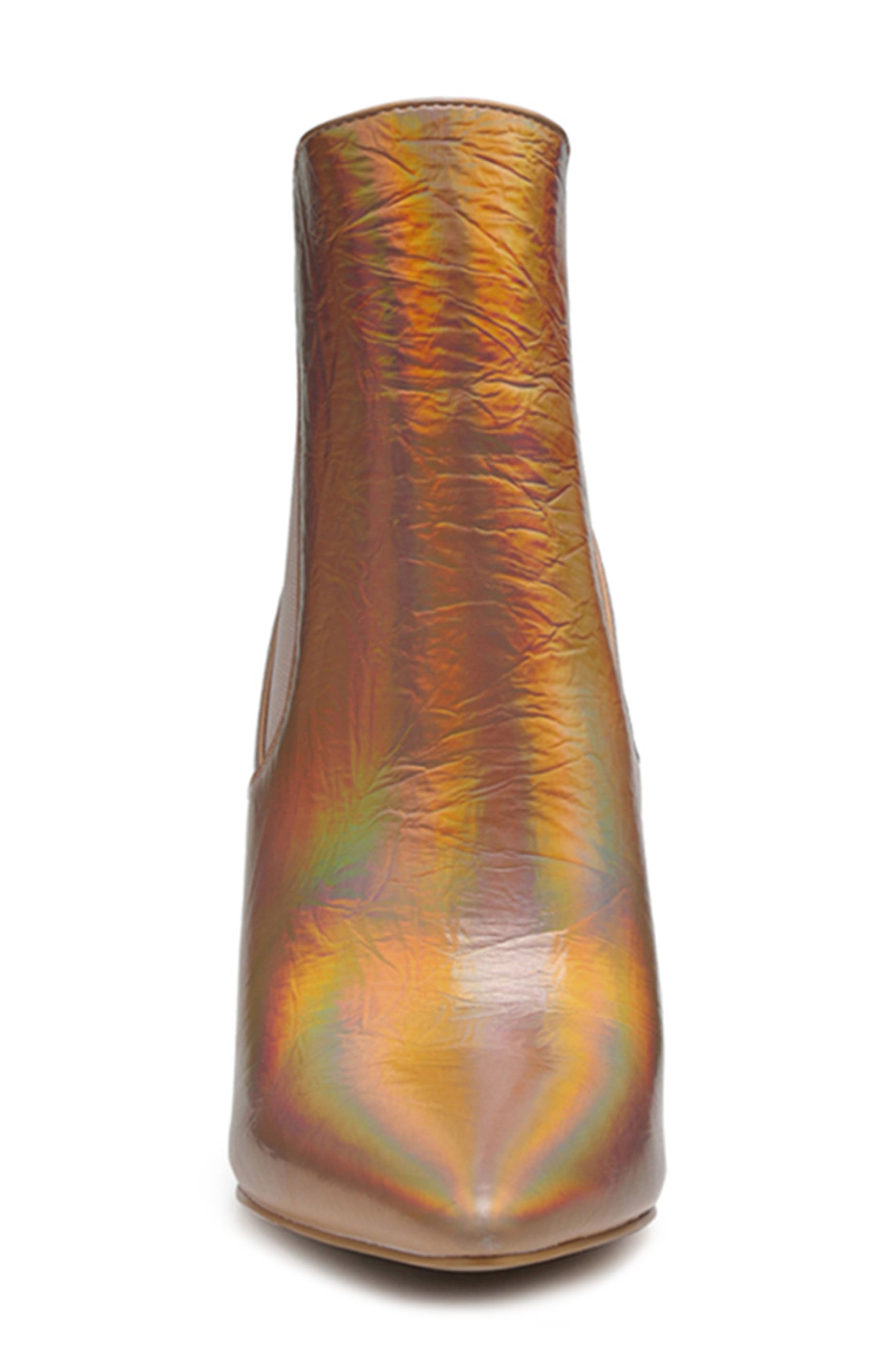 Rag & Co Molina Iridescent Pointed Toe Bootie, Alternate, color, Gold