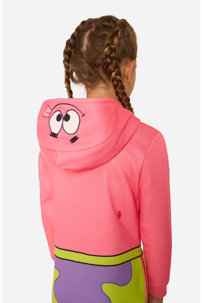 Kids' SpongeBob® Patrick One-Piece Hooded Jumpsuit, Alternate, color, PINK