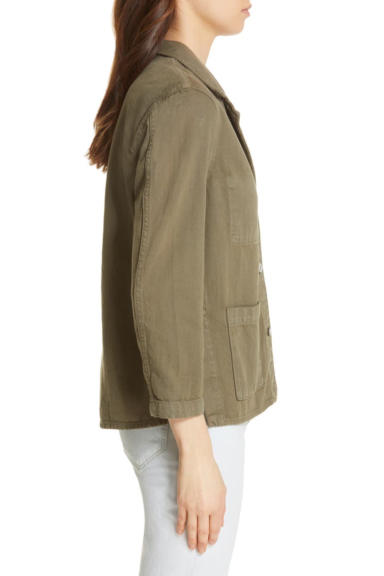 Ingrid Relaxed Denim Chore Jacket, Alternate, color, GREEN TAMBOURINE
