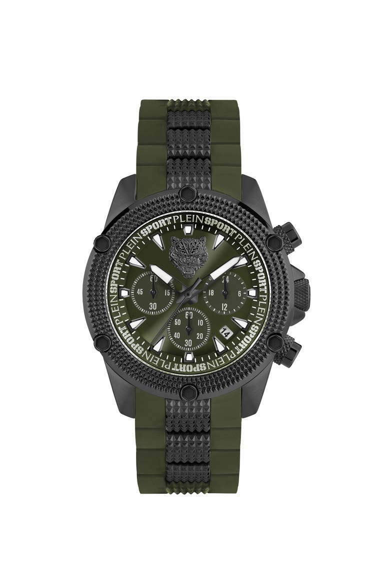 Hurricane Chrono Watch Men, Main, color, black/green