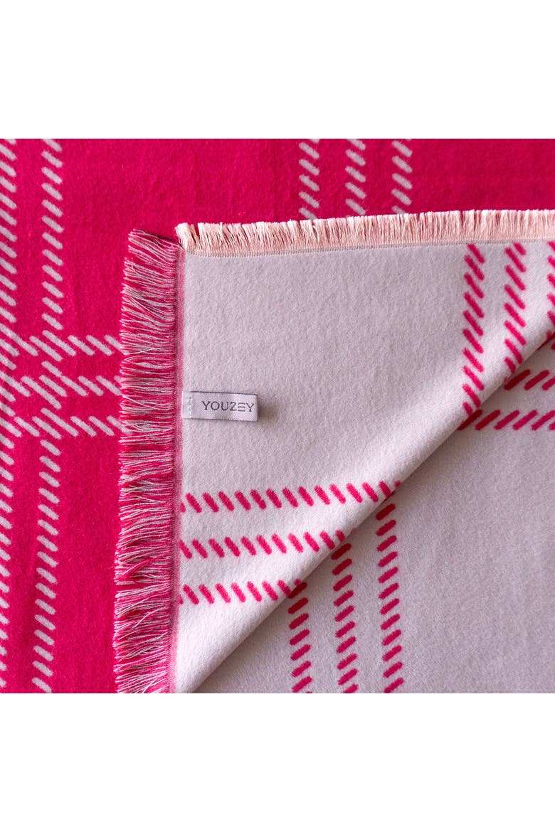 CozyLux Ultimate Comfort Reversible Blanket, Alternate, color, Fuschia