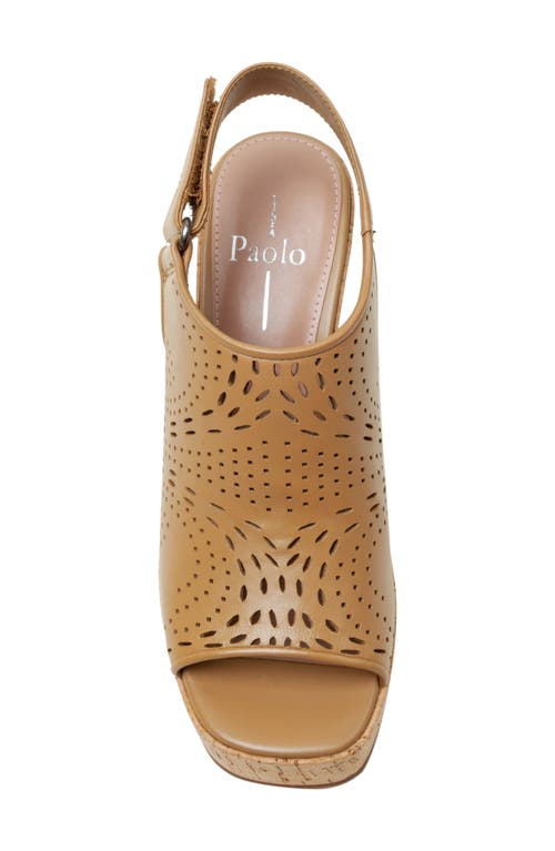 Linea Paolo Viviana Platform Wedge Sandal In Camel