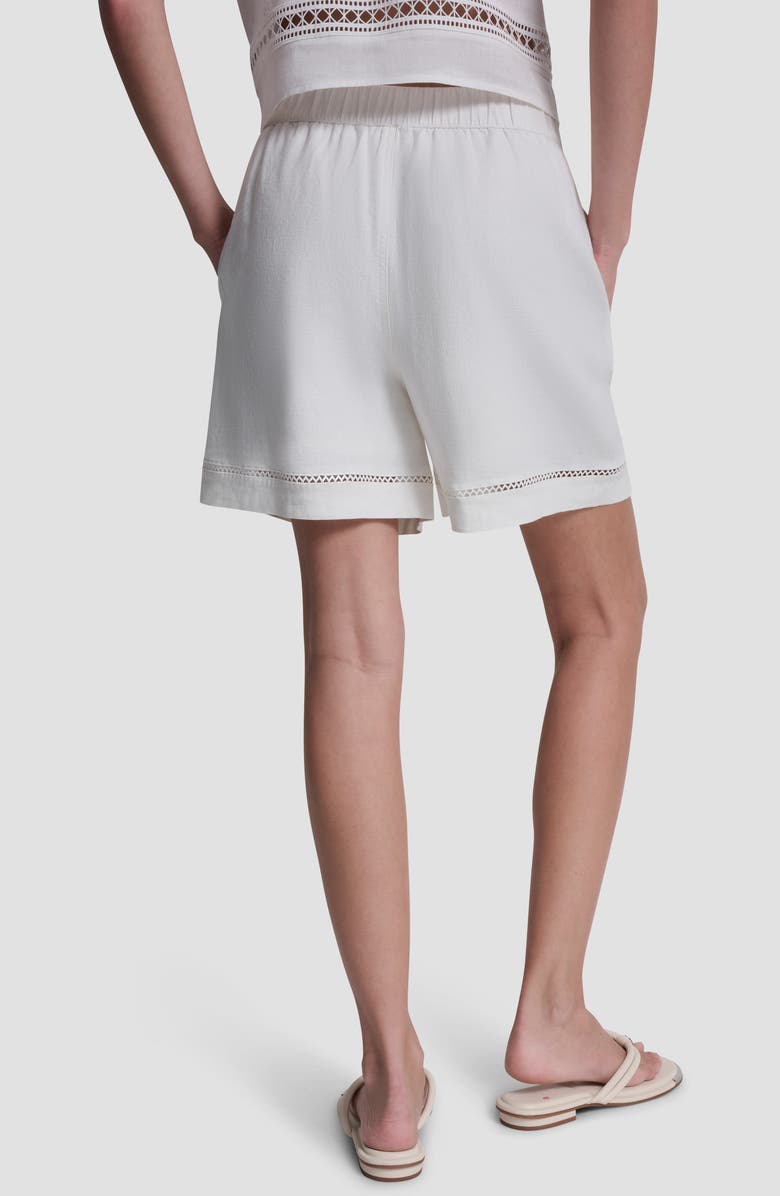 DKNY Jeans Linen Blend Boxer Shorts, Alternate, color, Ivory