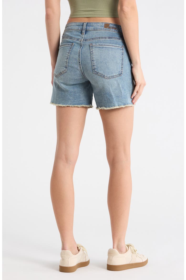 Kity Frayed Denim Boyfriend Shorts, Alternate, color, ALLIUM