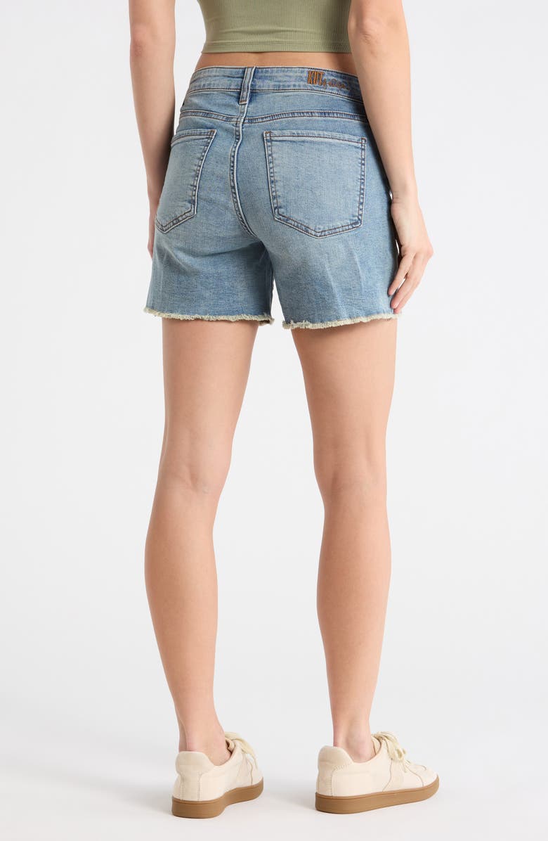 KUT from the Kloth Kity Frayed Denim Boyfriend Shorts, Alternate, color, Allium