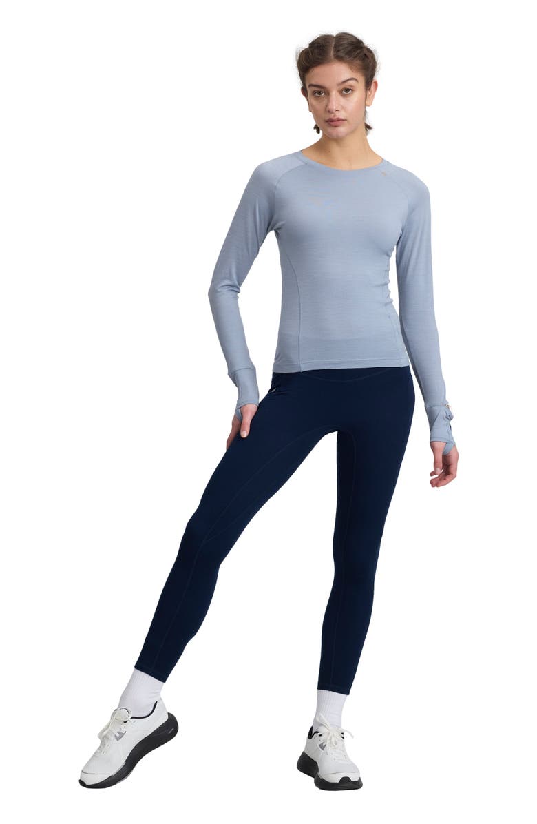 COZY ZERO Women's 100% Merino Running L/S Watch Window, Alternate, color, Gray