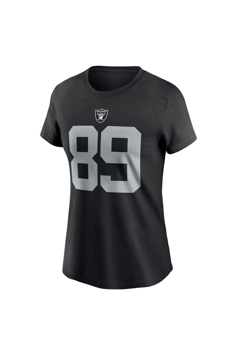 Women's Nike Brock Bowers Black Las Vegas Raiders  Player Name & Number T-Shirt, Alternate, color, Black