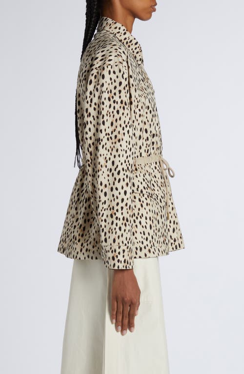 Moncler Saulon Technical Twill Field Jacket In Light Beige Print