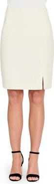 Tahari ASL Sequin Bouclé Pencil Skirt